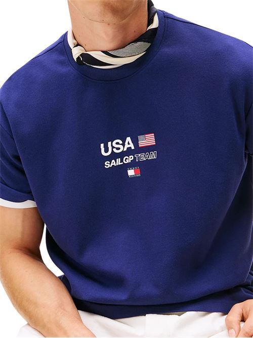 T-shirt blu in cotone Tommy Hilfiger | MW0MW41417DY4
